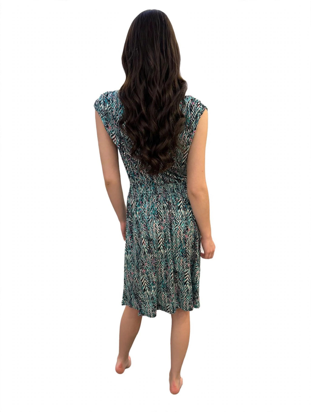 Langes Sommerkleid für Damen mit abstraktem Leopardenmuster – Leichtes Maxikleid