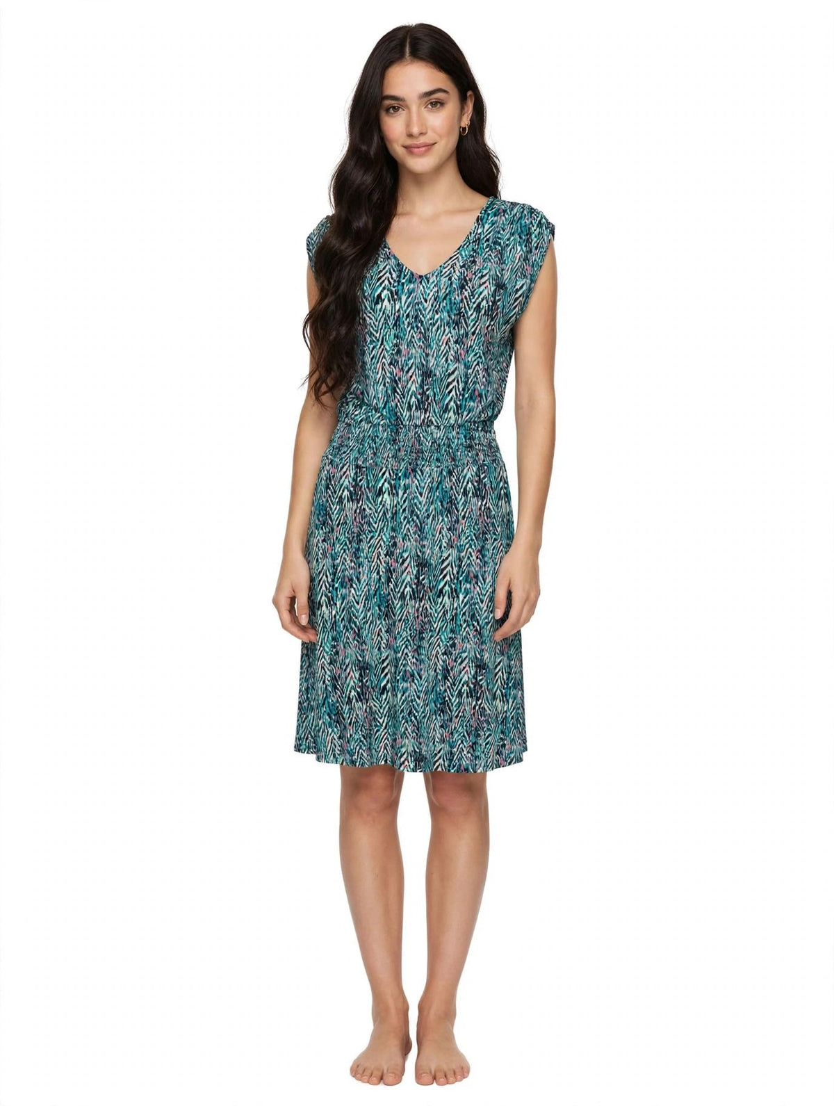 Langes Sommerkleid für Damen mit abstraktem Leopardenmuster – Leichtes Maxikleid