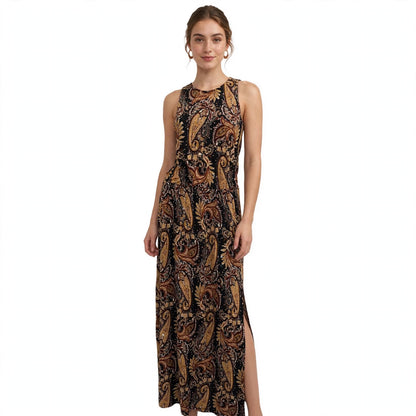LASCANA Maxikleid mit Paisleymuster und seitlichem Schlitz
