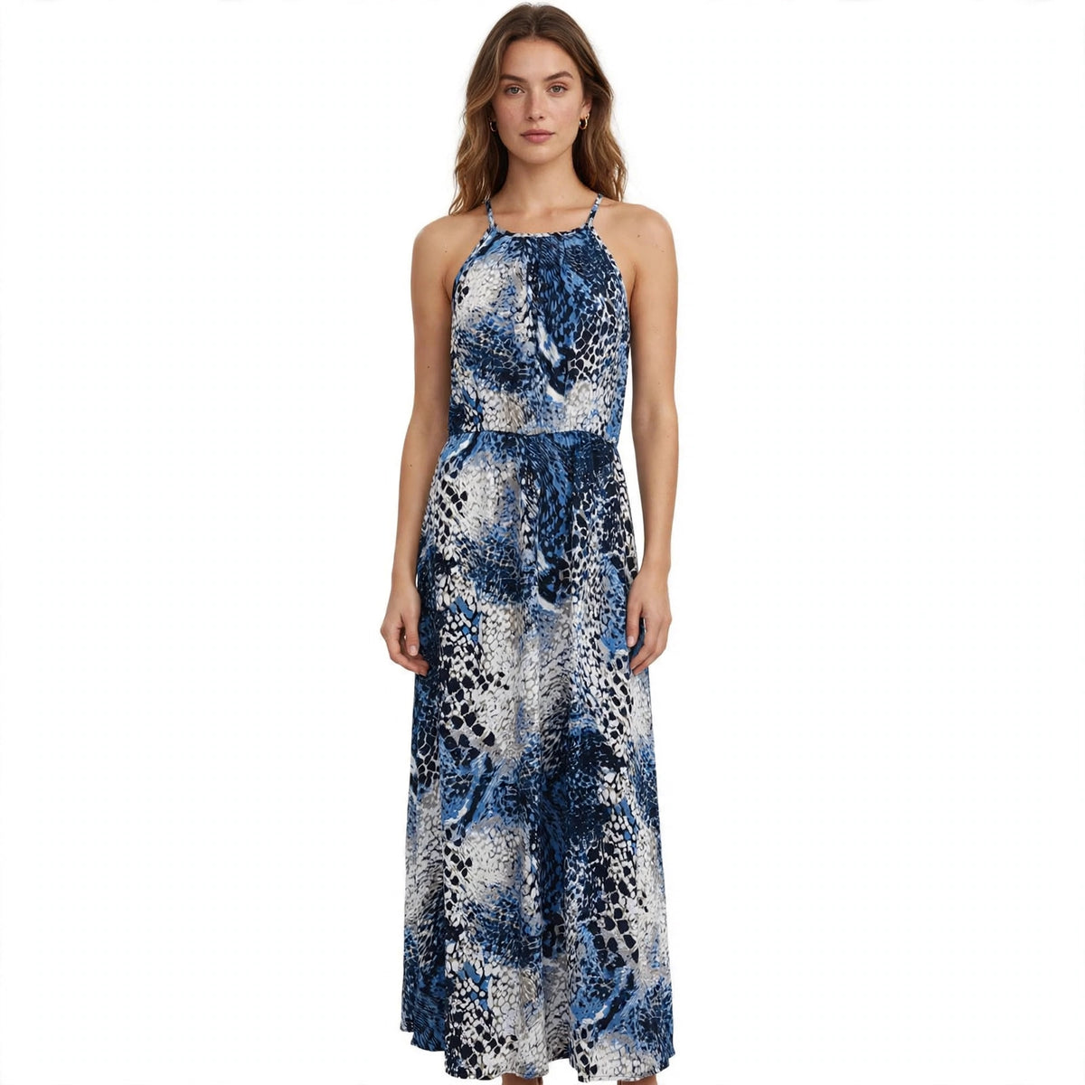 Maxikleid LASCANA mit Allover-Print (Blau / Marine)