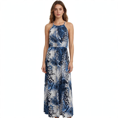 Maxikleid LASCANA mit Allover-Print (Blau / Marine)