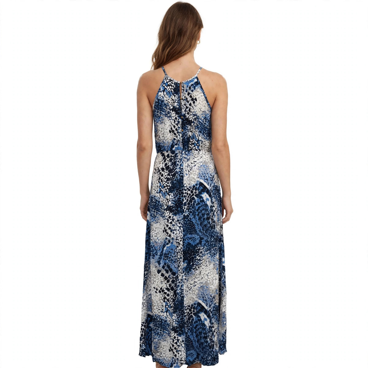 Maxikleid LASCANA mit Allover-Print (Blau / Marine)