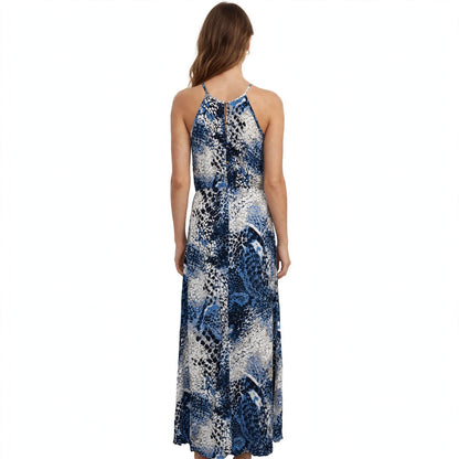 Maxikleid LASCANA mit Allover-Print (Blau / Marine)